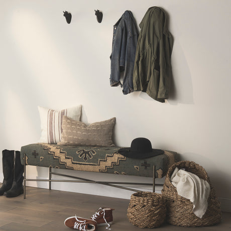 Avery I 55L x 17W Multi Colored Upholstered Patterned Seat Accent Bench from Mercana - Luna Furniture