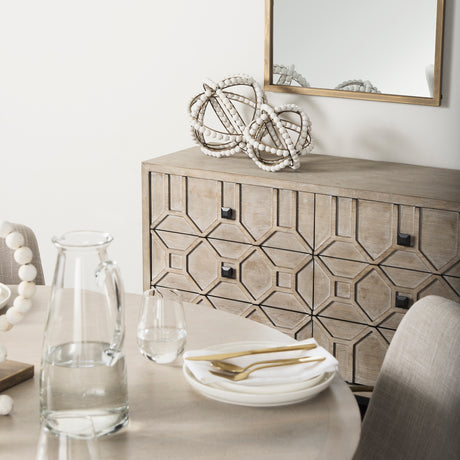 Genevieve II Light Brown Fir Veneer 9 Drawer Sideboard from Mercana - Luna Furniture