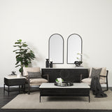 Divina Black-Brown Wood w/ White Marble Top and Black Metal Base Sideboard from Mercana - Luna Furniture