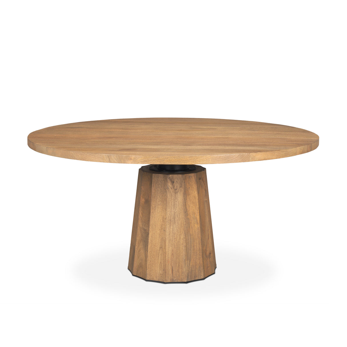 Swanson 60" Light Brown Wood Round Pedestal Dining Table from Mercana - Luna Furniture