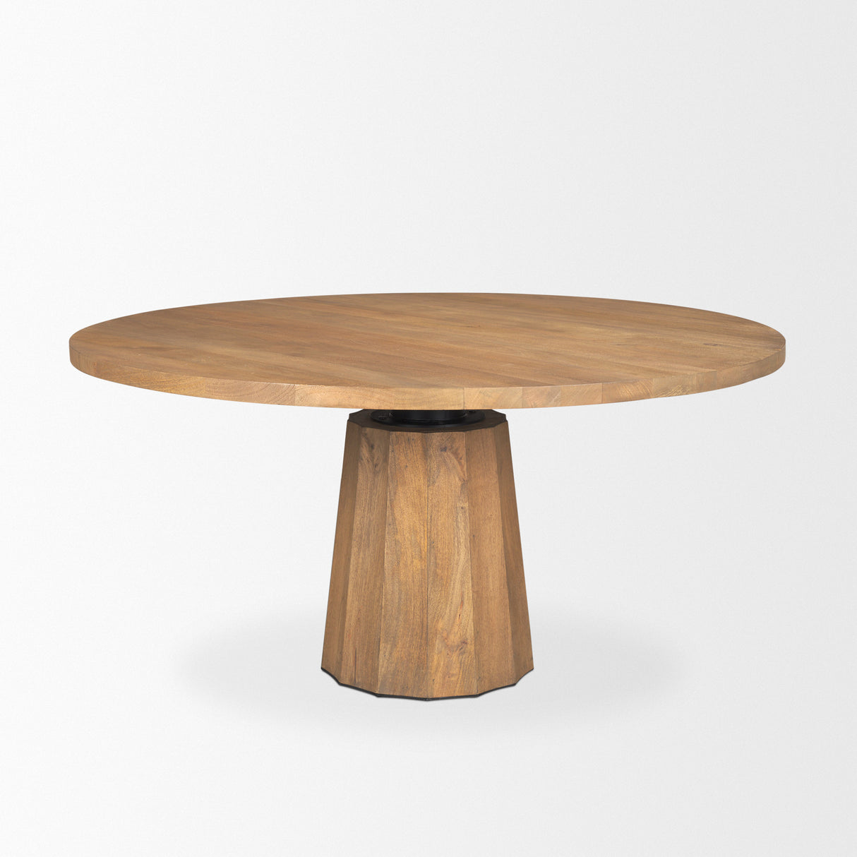 Swanson 60" Light Brown Wood Round Pedestal Dining Table from Mercana - Luna Furniture