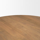 Swanson 60" Light Brown Wood Round Pedestal Dining Table from Mercana - Luna Furniture