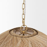 Thad 4-Light Natural Woven Rattan Foyer Chandelier from Mercana - Luna Furniture
