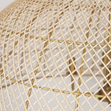 Thad 4-Light Natural Woven Rattan Dome Chandelier from Mercana - Luna Furniture