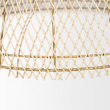 Thad 1-Light Natural Woven Rattan Dome Pendant from Mercana - Luna Furniture