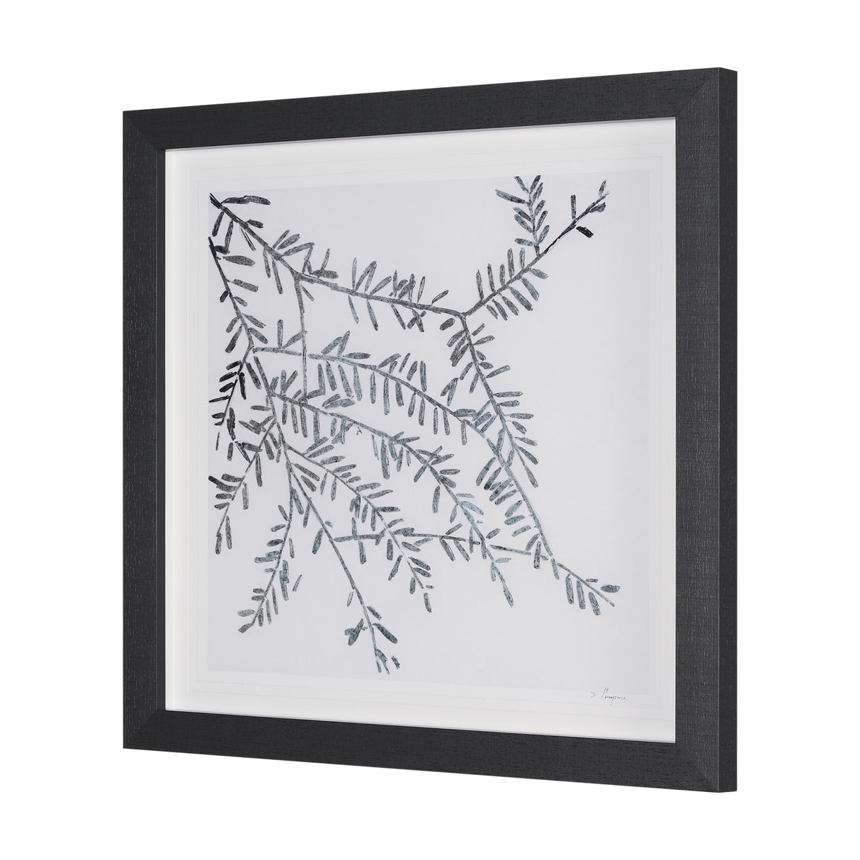 Evergreen Branches I by Mercana Studio a Hand Embellished Framed Art Print Matted under Glass from Mercana - Luna Furniture