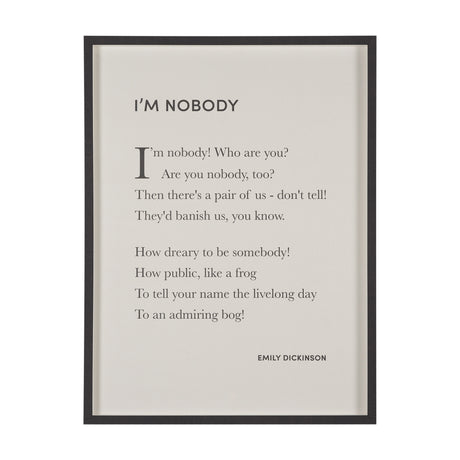 I'm Nobody by Mercana Studio a Hand Embellished Framed Art Print Matted under Glass from Mercana - Luna Furniture