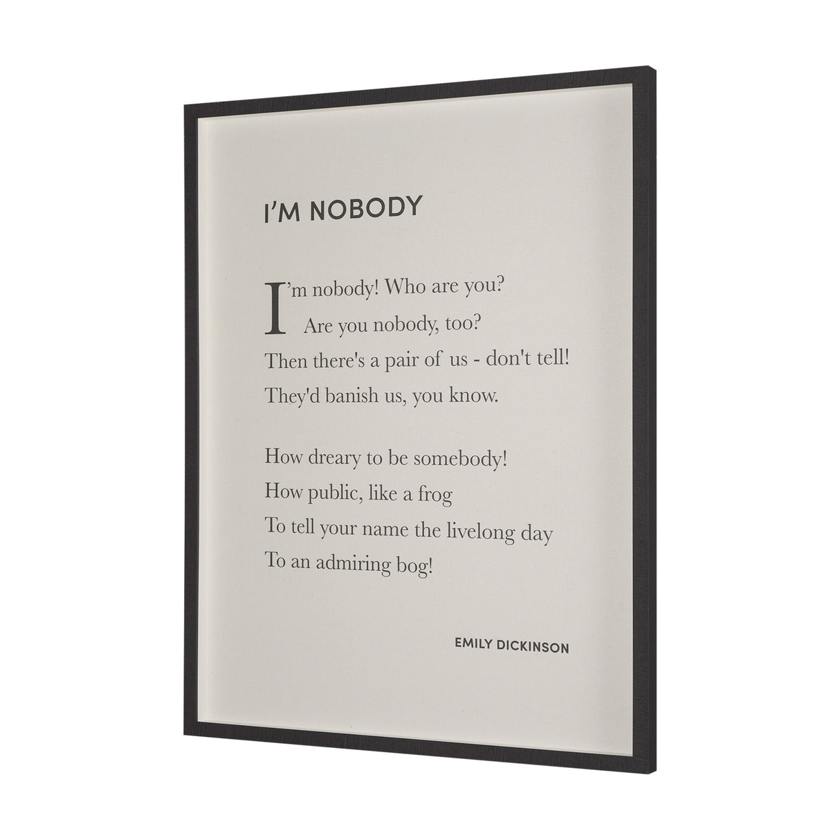 I'm Nobody by Mercana Studio a Hand Embellished Framed Art Print Matted under Glass from Mercana - Luna Furniture