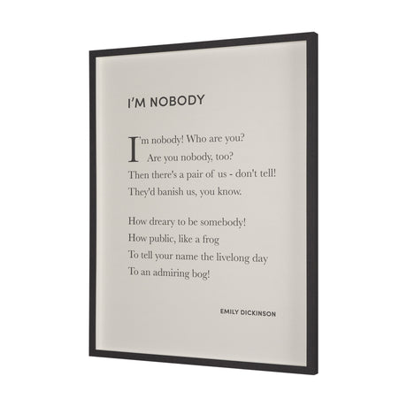 I'm Nobody by Mercana Studio a Hand Embellished Framed Art Print Matted under Glass from Mercana - Luna Furniture