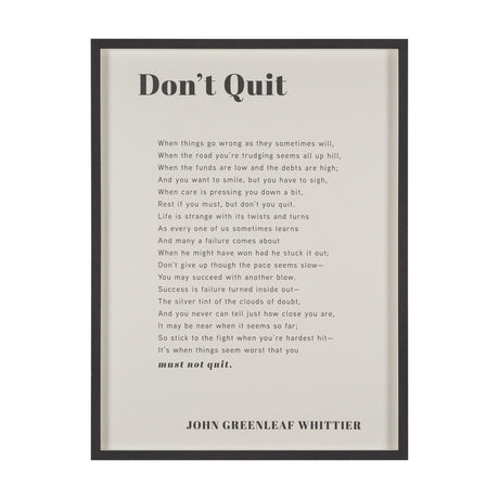 Don't Quit by Mercana Studio a Hand Embellished Framed Art Print Matted under Glass from Mercana - Luna Furniture