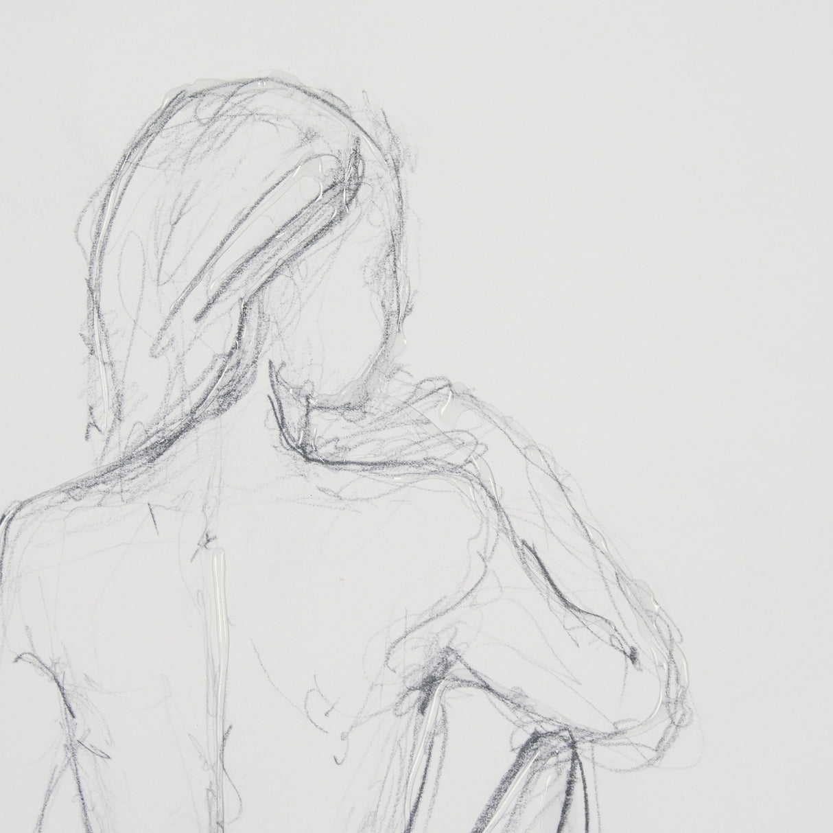 Sitting Model I by Mercana Studio a Hand Embellished Framed Art Print Matted under Glass from Mercana - Luna Furniture