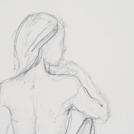 Sitting Model I by Mercana Studio a Hand Embellished Framed Art Print Matted under Glass from Mercana - Luna Furniture