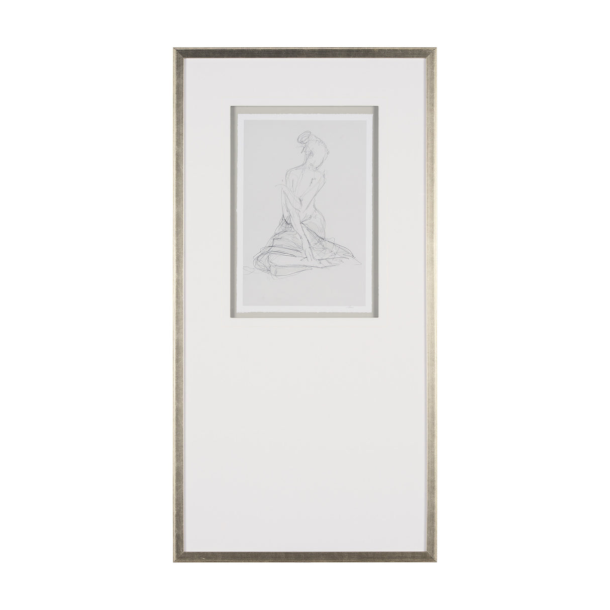 Sitting Model II by Mercana Studio a Hand Embellished Framed Art Print Matted under Glass from Mercana - Luna Furniture