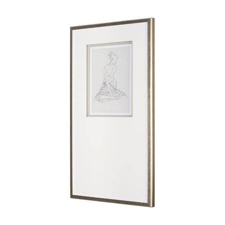 Sitting Model II by Mercana Studio a Hand Embellished Framed Art Print Matted under Glass from Mercana - Luna Furniture
