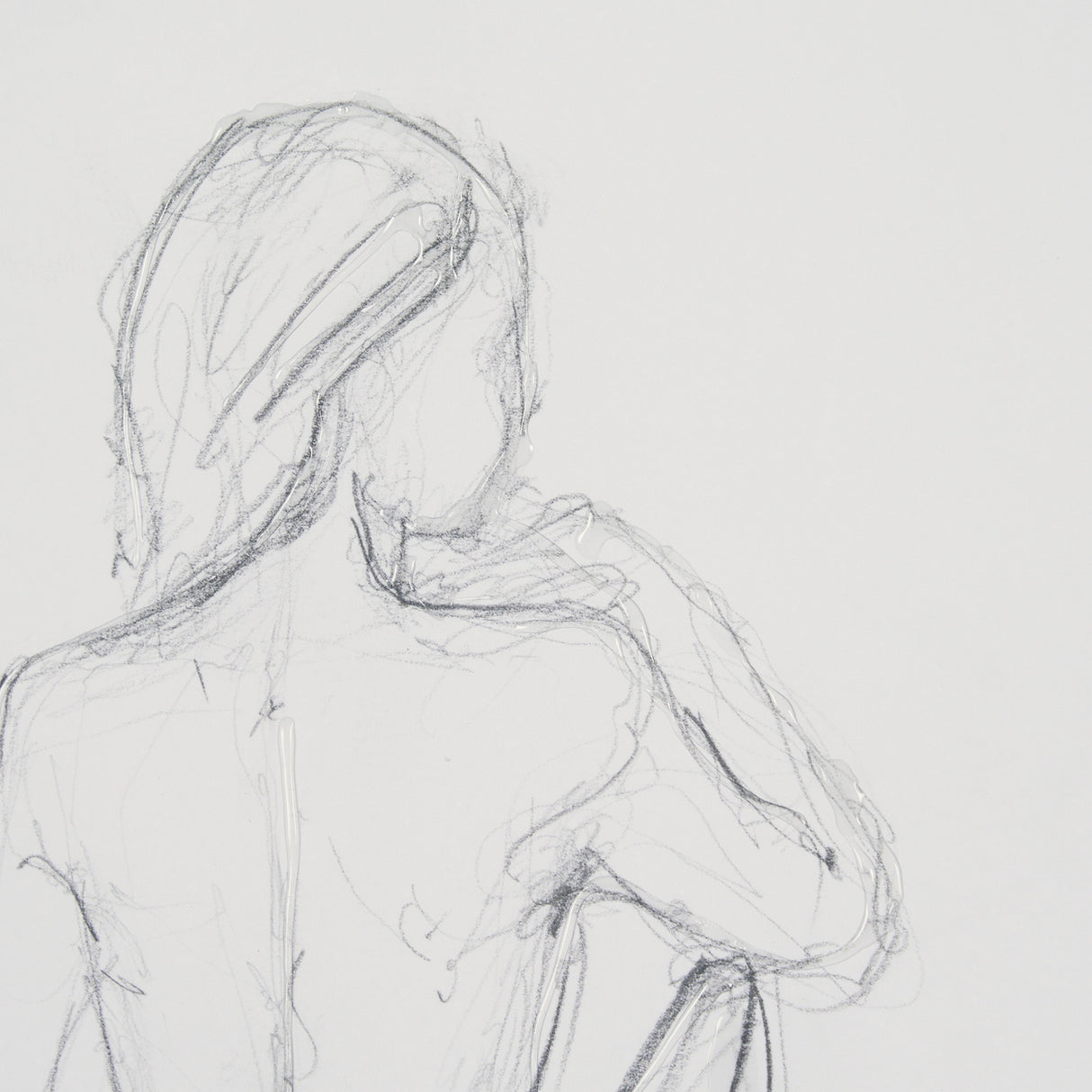 Sitting Model II by Mercana Studio a Hand Embellished Framed Art Print Matted under Glass from Mercana - Luna Furniture
