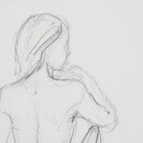 Sitting Model II by Mercana Studio a Hand Embellished Framed Art Print Matted under Glass from Mercana - Luna Furniture