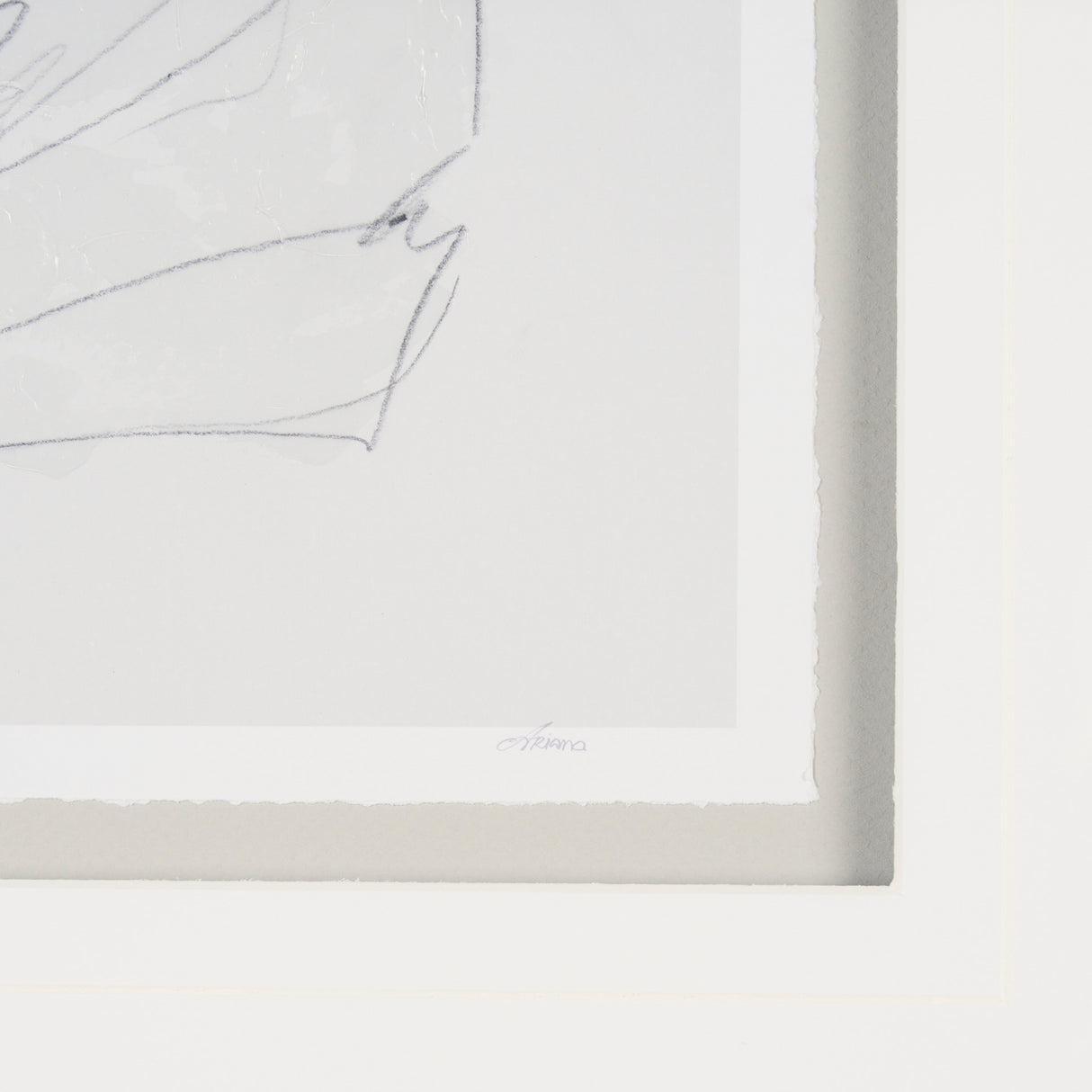 Sitting Model III by Mercana Studio a Hand Embellished Framed Art Print Matted under Glass from Mercana - Luna Furniture