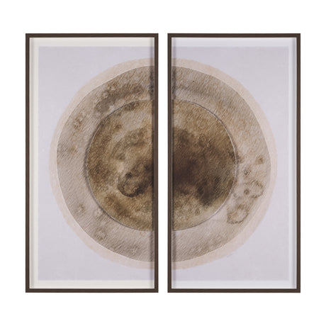 Soft Eclipse (Set of 2) by Mercana Studio a Hand Embellished Framed Art Print Matted under Glass from Mercana - Luna Furniture