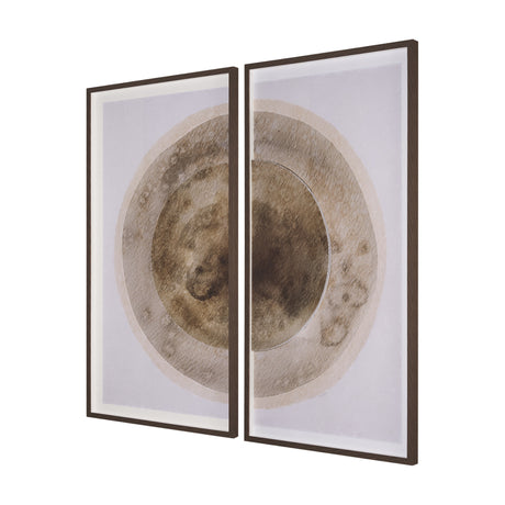 Soft Eclipse (Set of 2) by Mercana Studio a Hand Embellished Framed Art Print Matted under Glass from Mercana - Luna Furniture