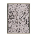 Cat Sketch by Mercana Studio a Hand Embellished Framed Art Print Matted under Glass from Mercana - Luna Furniture