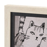 Cat Sketch by Mercana Studio a Hand Embellished Framed Art Print Matted under Glass from Mercana - Luna Furniture