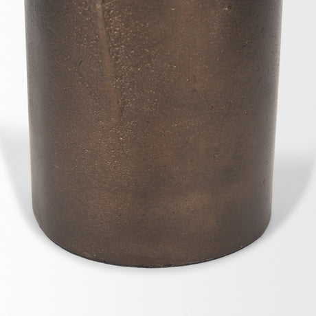 Petria Antiqued Gold Textured Metal Taper Candle Holders from Mercana - Luna Furniture