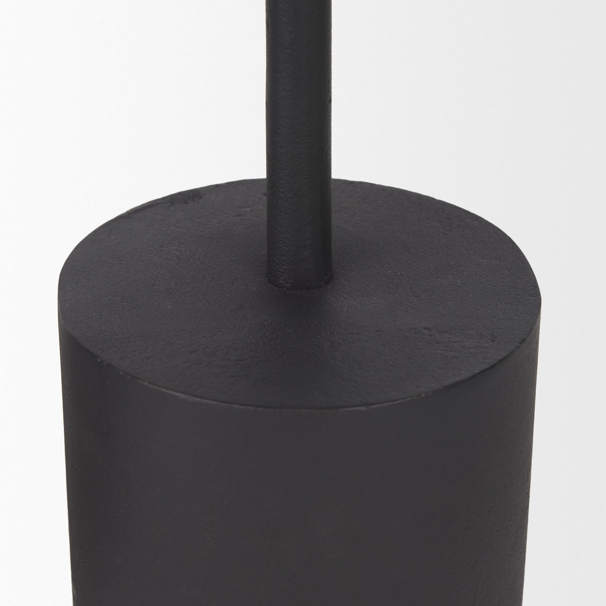 Petria Matte Black Textured Metal Taper Candle Holders from Mercana - Luna Furniture