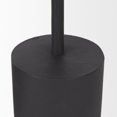Petria Matte Black Textured Metal Taper Candle Holders from Mercana - Luna Furniture