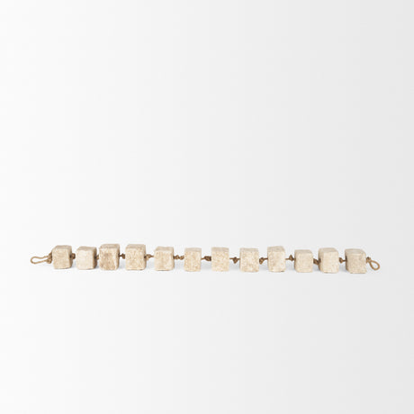 Mala Beige Paper Mache Cube Garland from Mercana - Luna Furniture