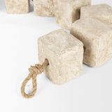 Mala Beige Paper Mache Cube Garland from Mercana - Luna Furniture