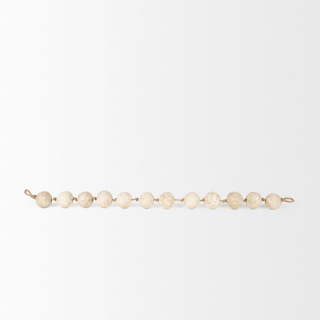 Varamala Beige Paper Mache Sphere Garland from Mercana - Luna Furniture