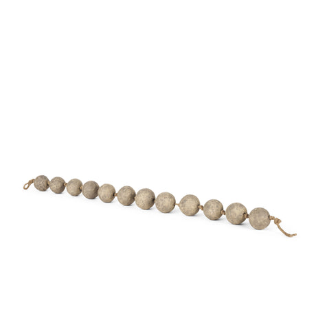 Varamala Dark Beige Paper Mache Sphere Garland from Mercana - Luna Furniture