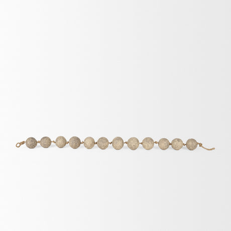 Varamala Dark Beige Paper Mache Sphere Garland from Mercana - Luna Furniture