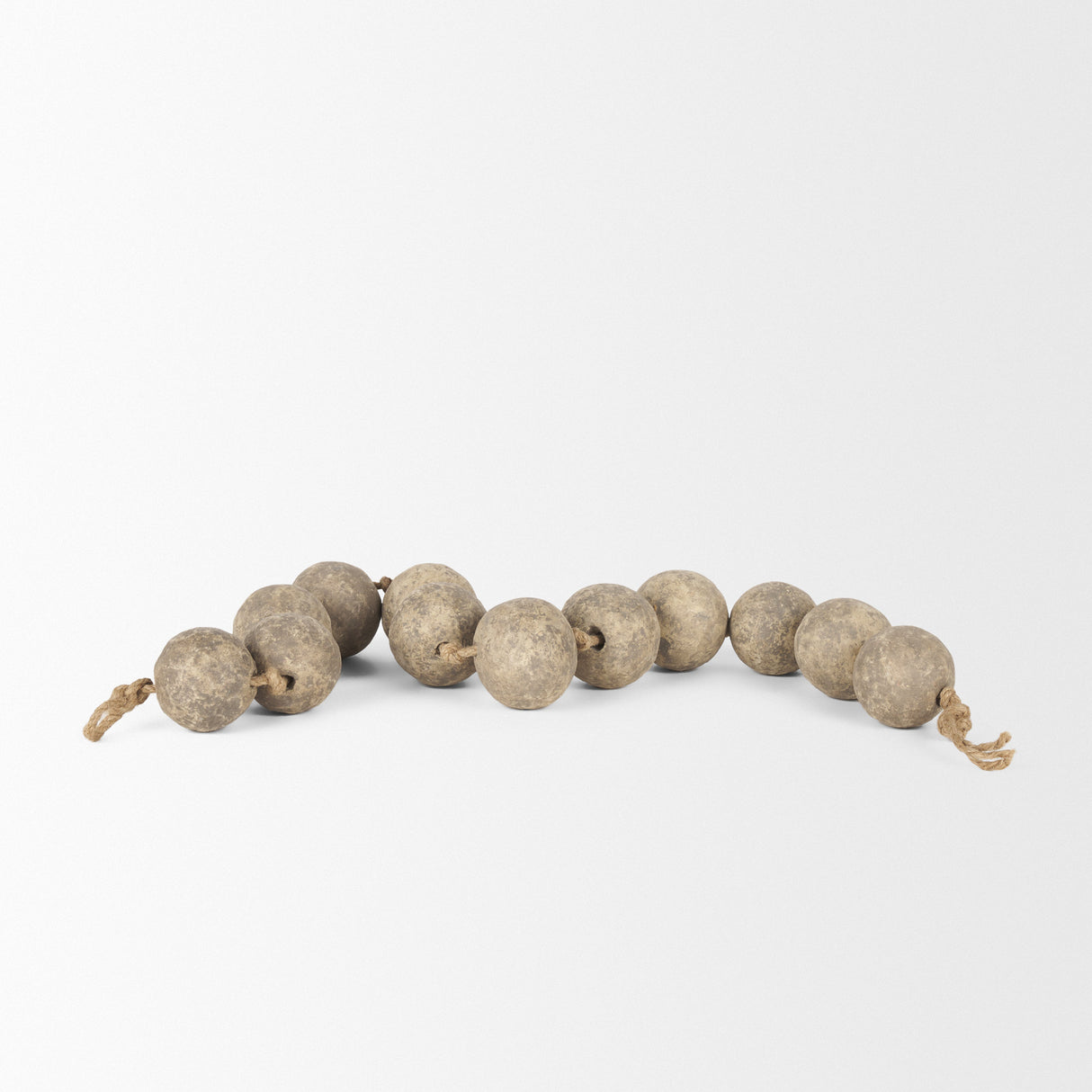 Varamala Dark Beige Paper Mache Sphere Garland from Mercana - Luna Furniture
