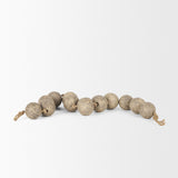 Varamala Dark Beige Paper Mache Sphere Garland from Mercana - Luna Furniture