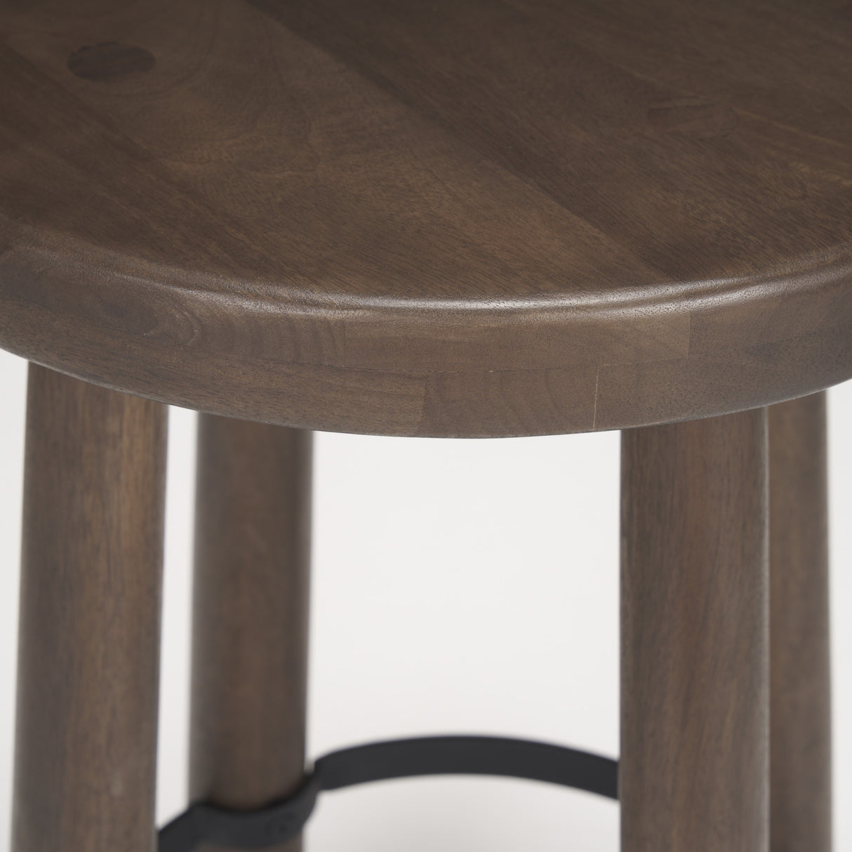 Weldon Dark Brown Wood w/ Matte Black Metal Counter Stool from Mercana - Luna Furniture
