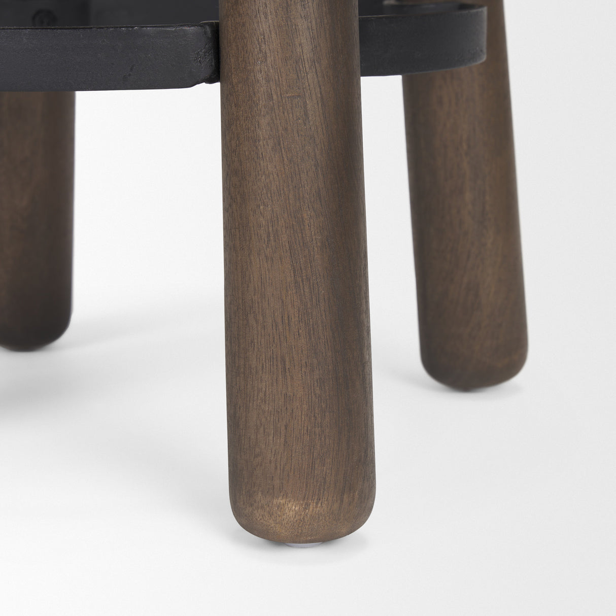 Weldon Dark Brown Wood w/ Matte Black Metal Counter Stool from Mercana - Luna Furniture