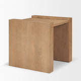 Wesson Light Brown Wood Accent Table from Mercana - Luna Furniture