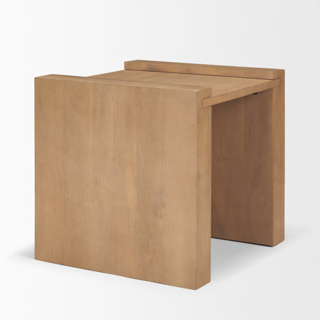 Wesson Light Brown Wood Accent Table from Mercana - Luna Furniture