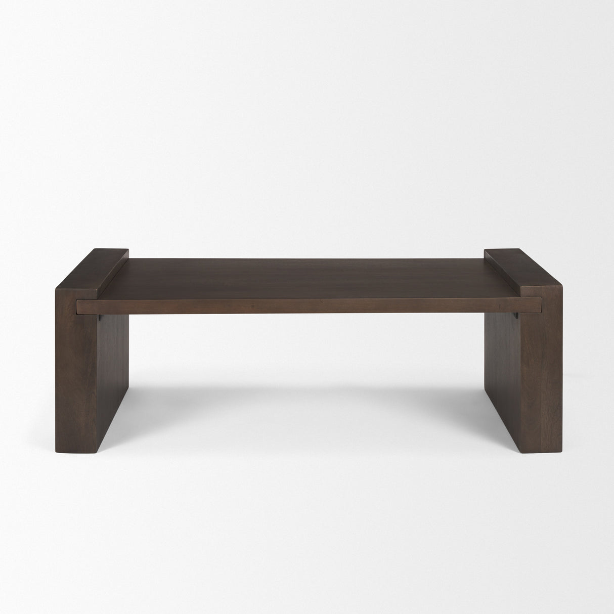 Wesson Dark Brown Wooden Rectangular Coffee Table from Mercana - Luna Furniture
