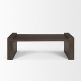 Wesson Dark Brown Wooden Rectangular Coffee Table from Mercana - Luna Furniture