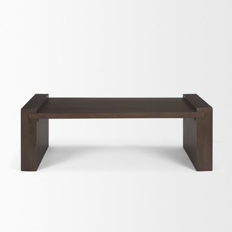 Wesson Dark Brown Wooden Rectangular Coffee Table from Mercana - Luna Furniture