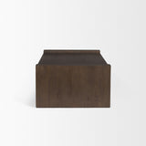 Wesson Dark Brown Wooden Rectangular Coffee Table from Mercana - Luna Furniture
