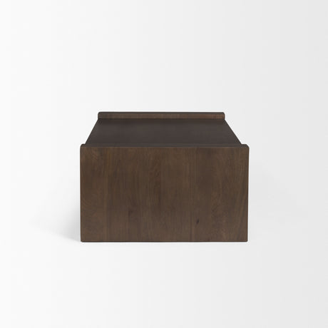 Wesson Dark Brown Wooden Rectangular Coffee Table from Mercana - Luna Furniture