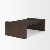 Wesson Dark Brown Wooden Rectangular Coffee Table from Mercana - Luna Furniture