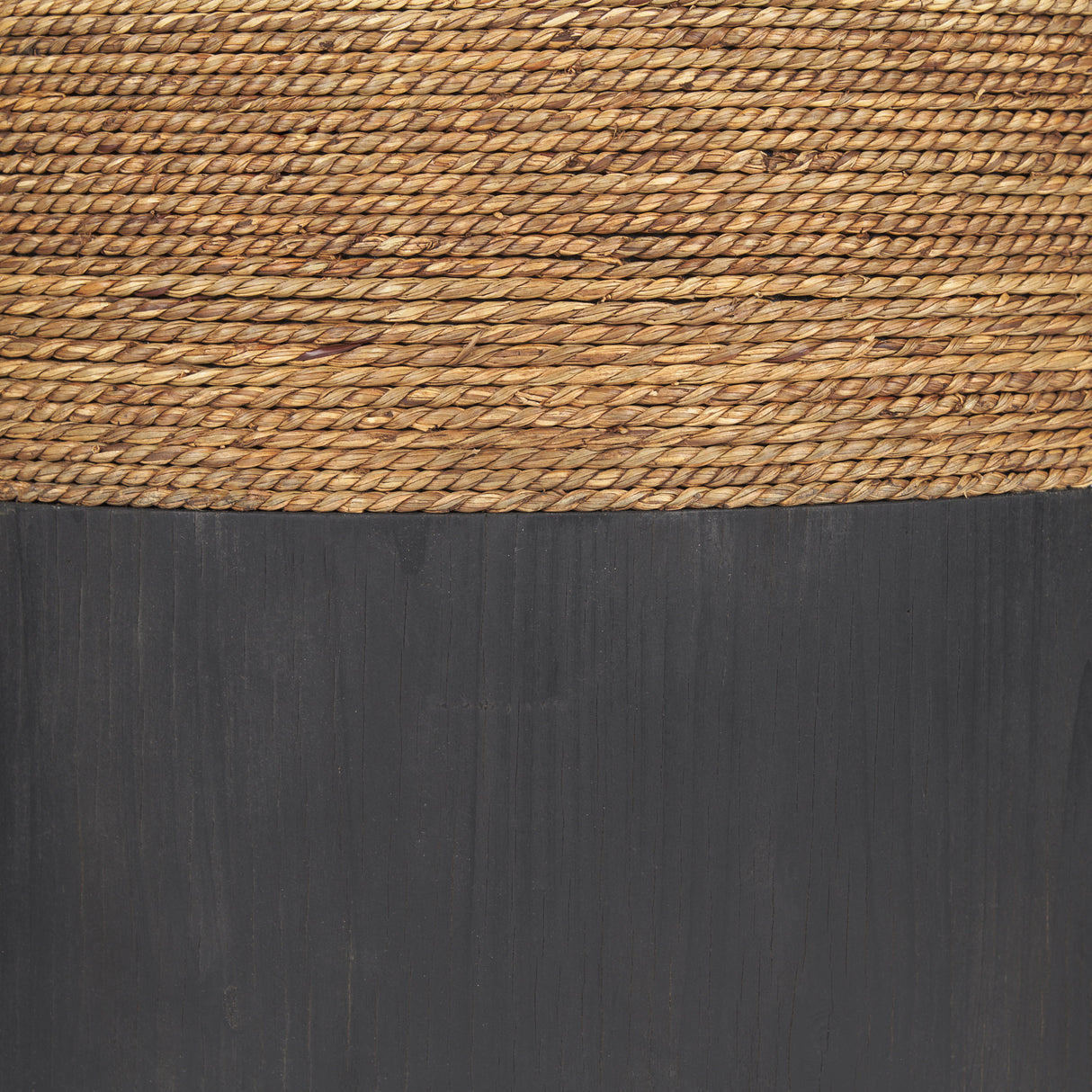 Wenopa Matte Black Wood w/ Natural Jute Accent Tables from Mercana - Luna Furniture