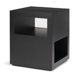 Vondra Matte Black Metal w/ Open Shelves Side table from Mercana - Luna Furniture