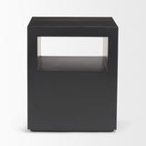 Vondra Matte Black Metal w/ Open Shelves Side table from Mercana - Luna Furniture