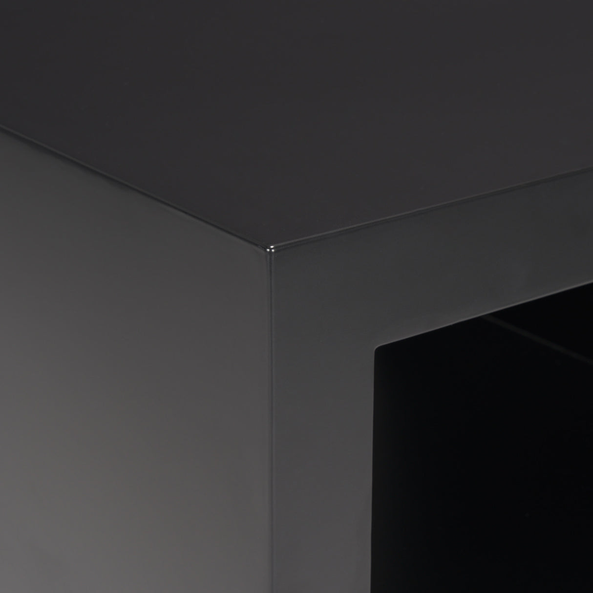 Vondra Matte Black Metal w/ Open Shelves Side table from Mercana - Luna Furniture