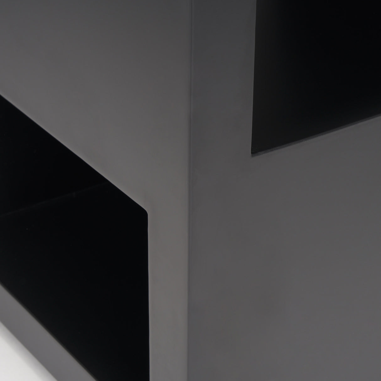 Vondra Matte Black Metal w/ Open Shelves Side table from Mercana - Luna Furniture